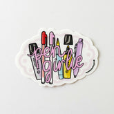 Calliope Pencil Factory - Vinyl Sticker - Pen Girlie