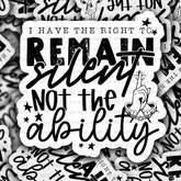 It's Transfer Time - Die Cut Sticker - I Have the Right To Remain Silent