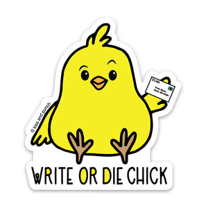 Kiss and Punch - Vinyl Sticker - Punny Write or Die Chick