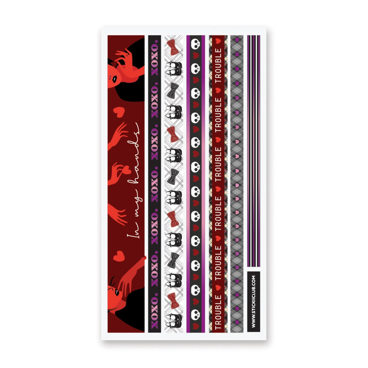 STICKII Sticker Sheet - Dark Love Sticker Strips