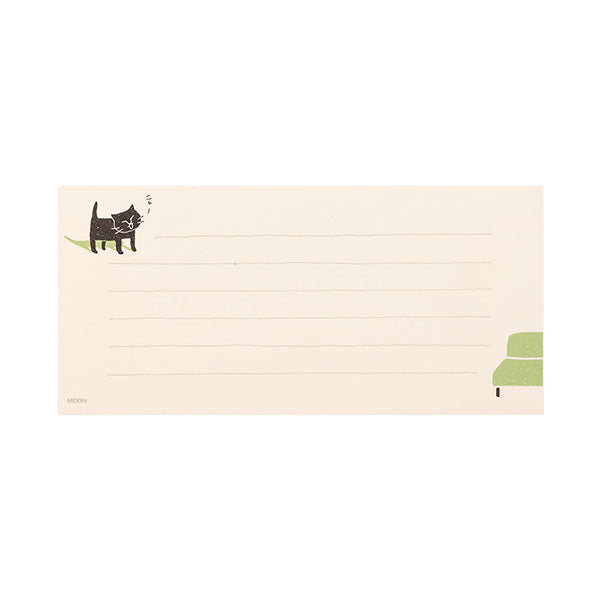 Midori - Letter Pad - Easygoing Cat