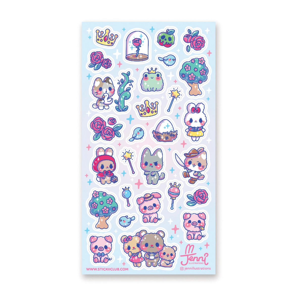 STICKII Sticker Sheet - Furry Fairy Tales