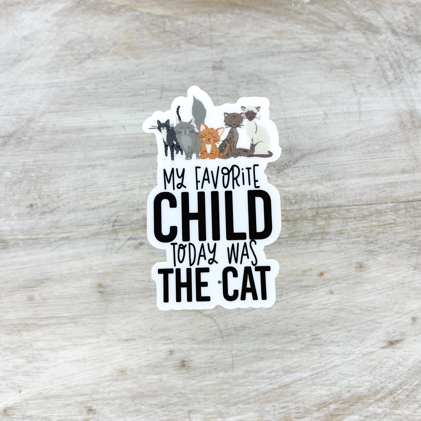 Savannah and James Co - Vinyl Sticker - My Favorite Child Today Was the Cat
