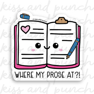 Kiss and Punch - Vinyl Sticker - Where My Prose At