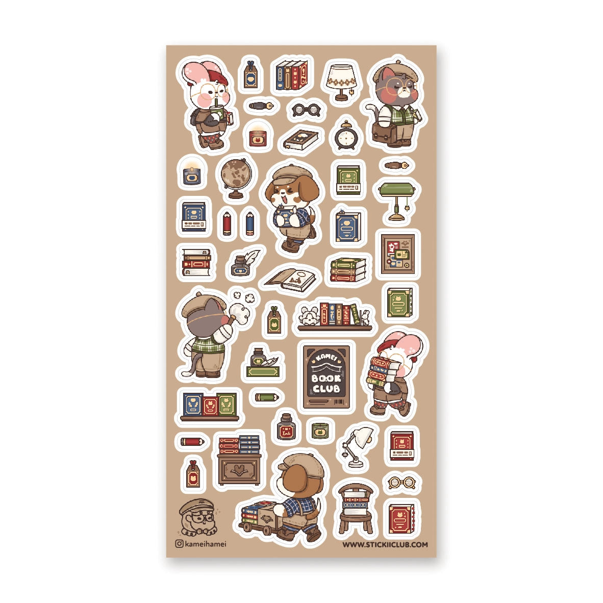 STICKII Sticker Sheet - Cutie Book Club