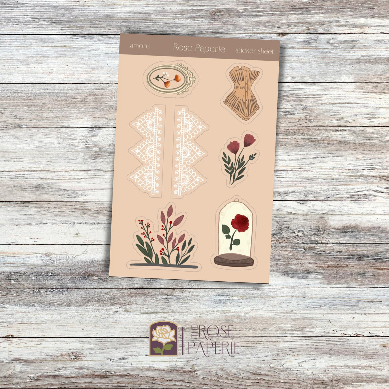 Rose Paperie - Amore Sticker Sheet