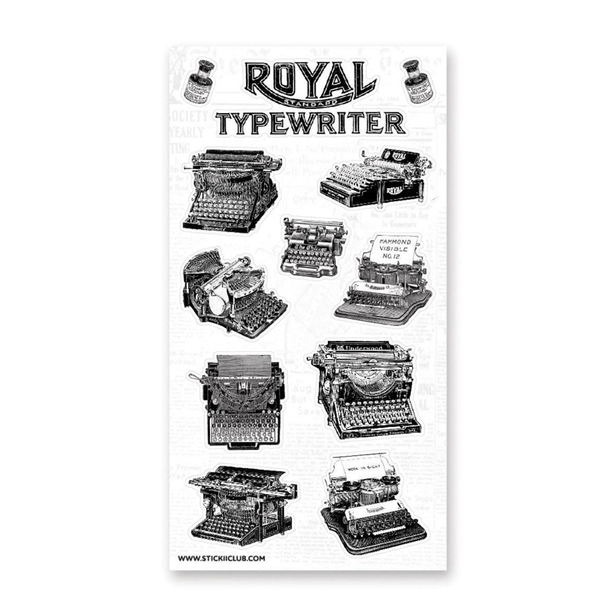 STICKII Sticker Sheet -  Typewriters in B&W