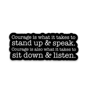 Swaygirls - Vinyl Sticker - Courage Winston Churchill