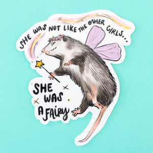Amy Hartelust Art & Illustration - Vinyl Sticker - Fairy Possum