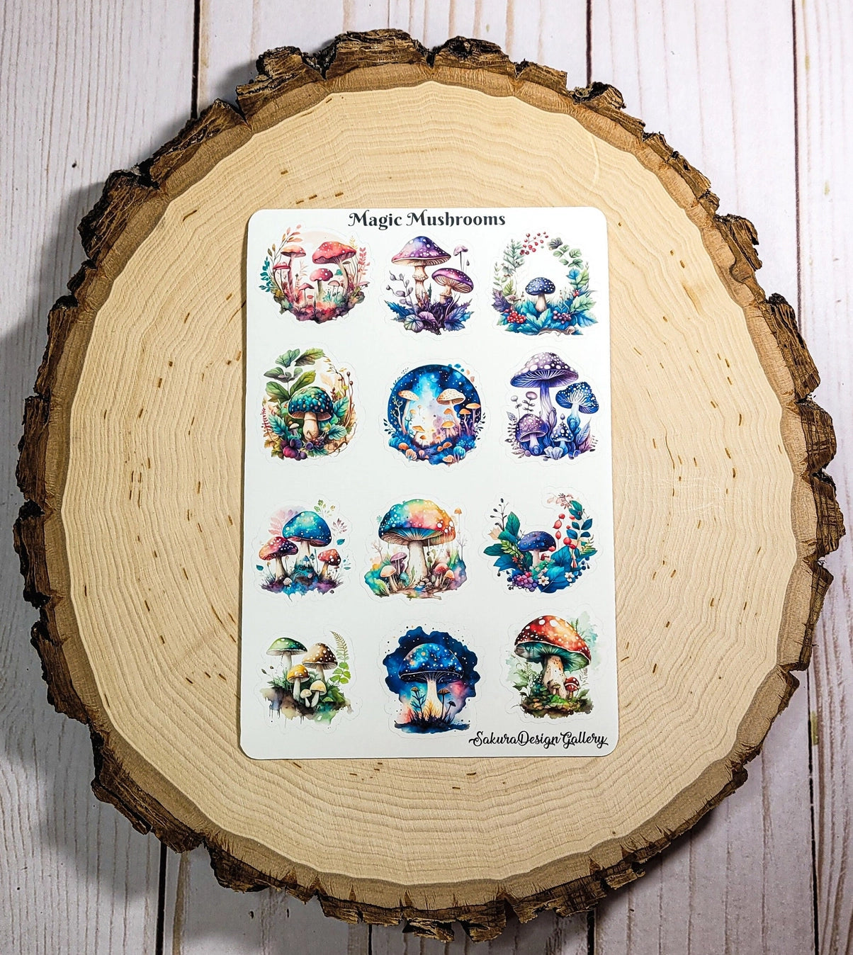 Sakura Design Gallery - Vinyl Stickers - Magic Mushrooms