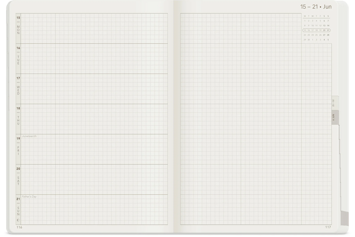 2026 A5 Weekly Planner | Core | Horizontal - Midnight sky