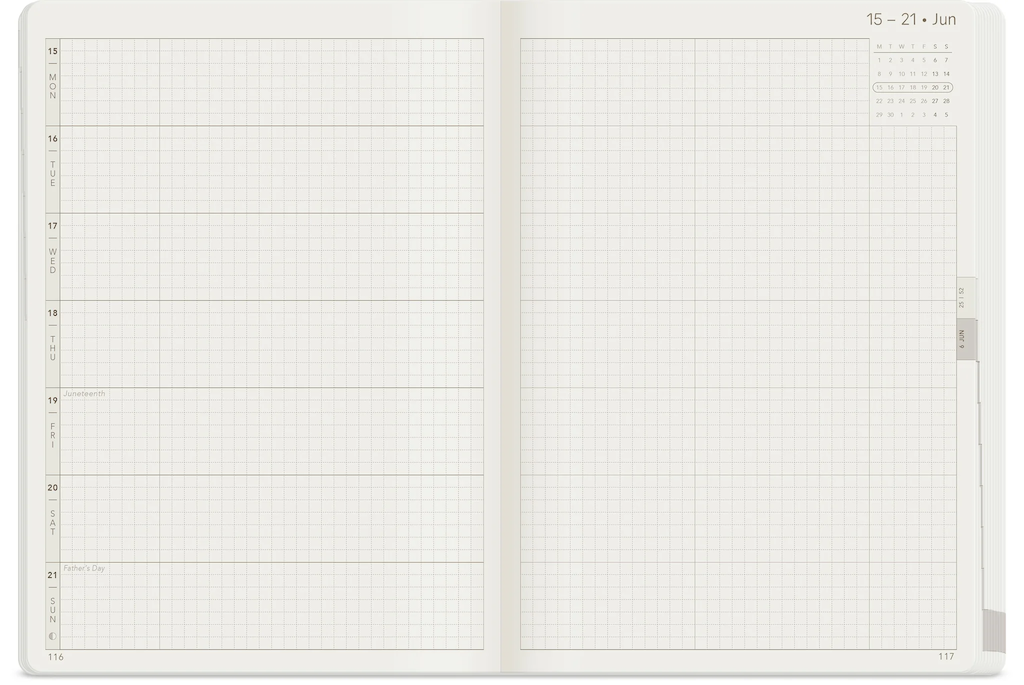 2026 B6 Weekly Planner | Core | Horizontal - Midnight Sky