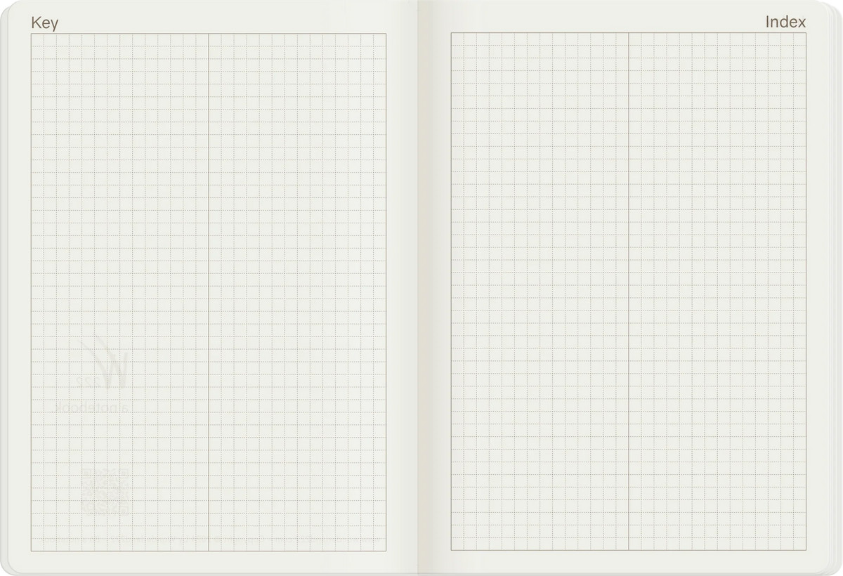 Wonderland222 Notebook B6 Grid 96 Page - New Moon