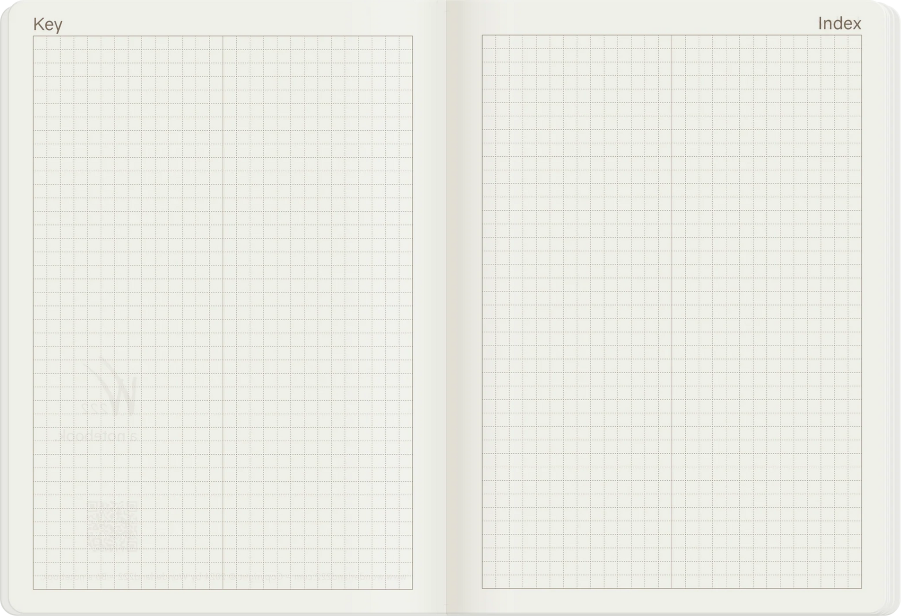 Wonderland222 Notebook B6 Grid 96 Page - New Moon