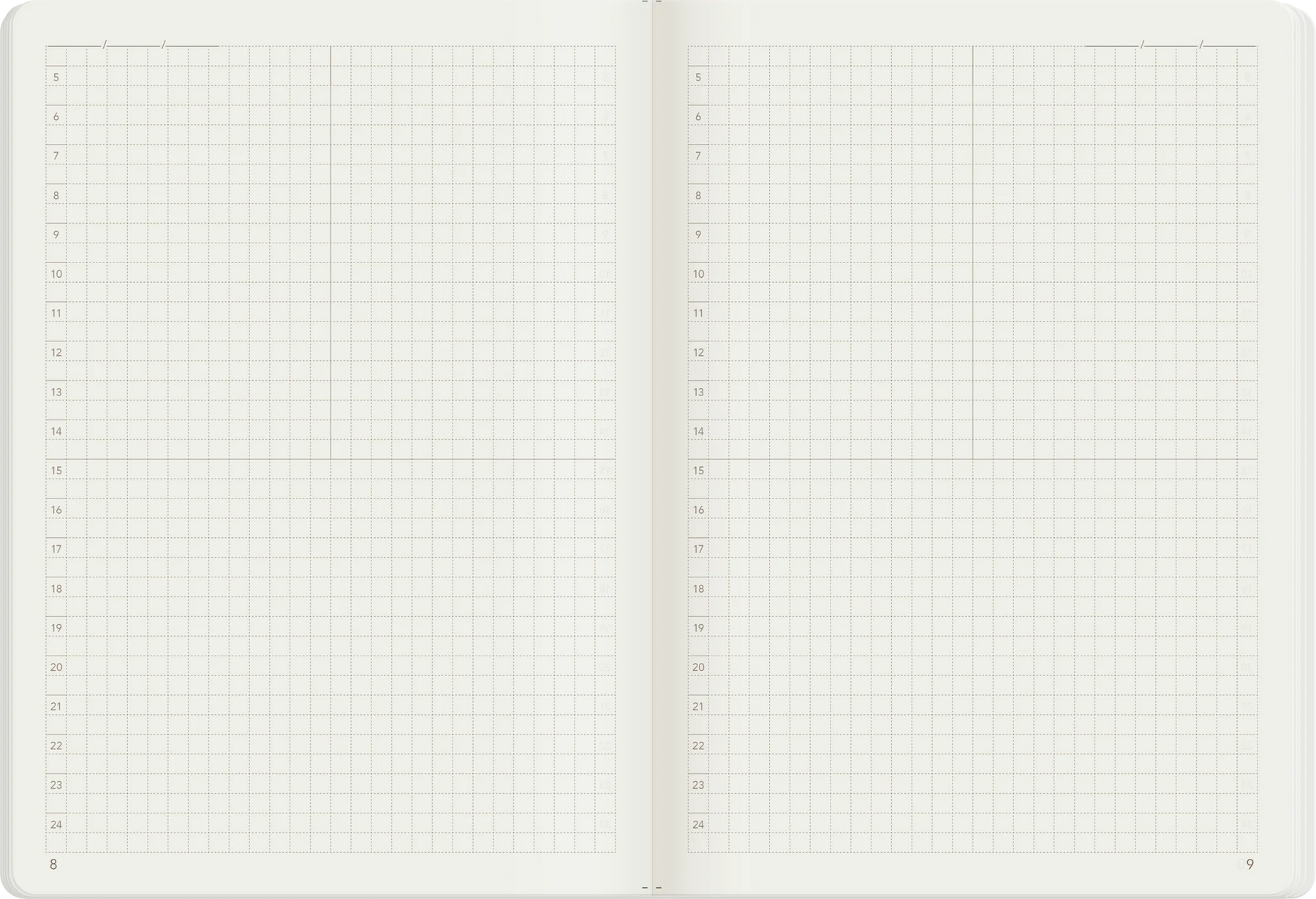 Wonderland222 Notebook B6 Grid 96 Page - New Moon