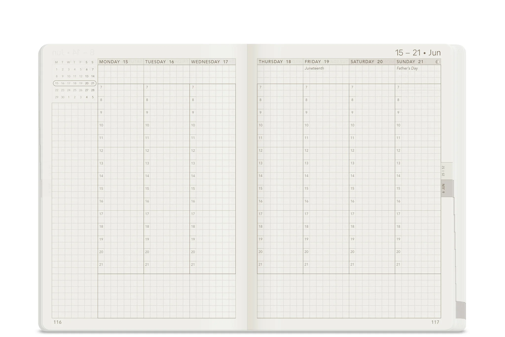 2026 B6 Weekly Planner | All-in-One | Unstacked Weekends - Midnight Sky