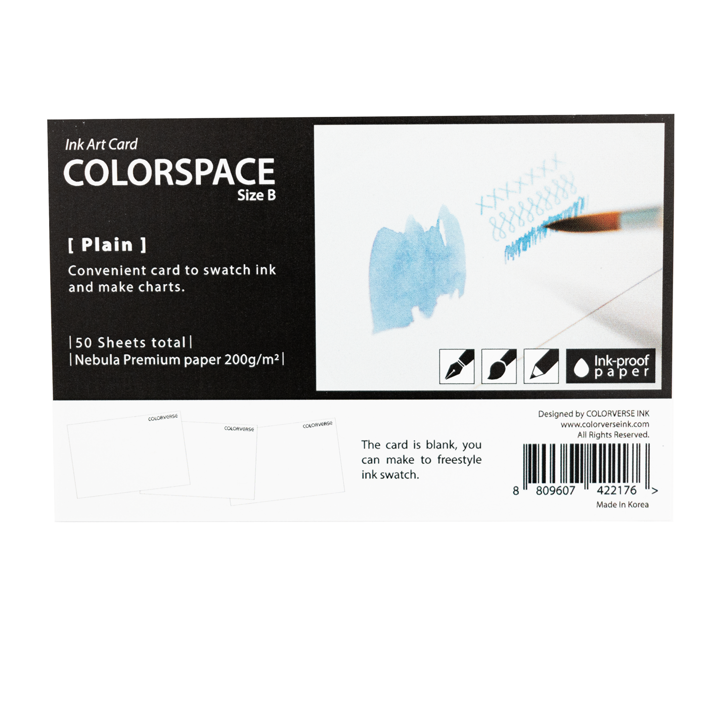 Colorverse Colorspace Plain -B Swatch Art Card