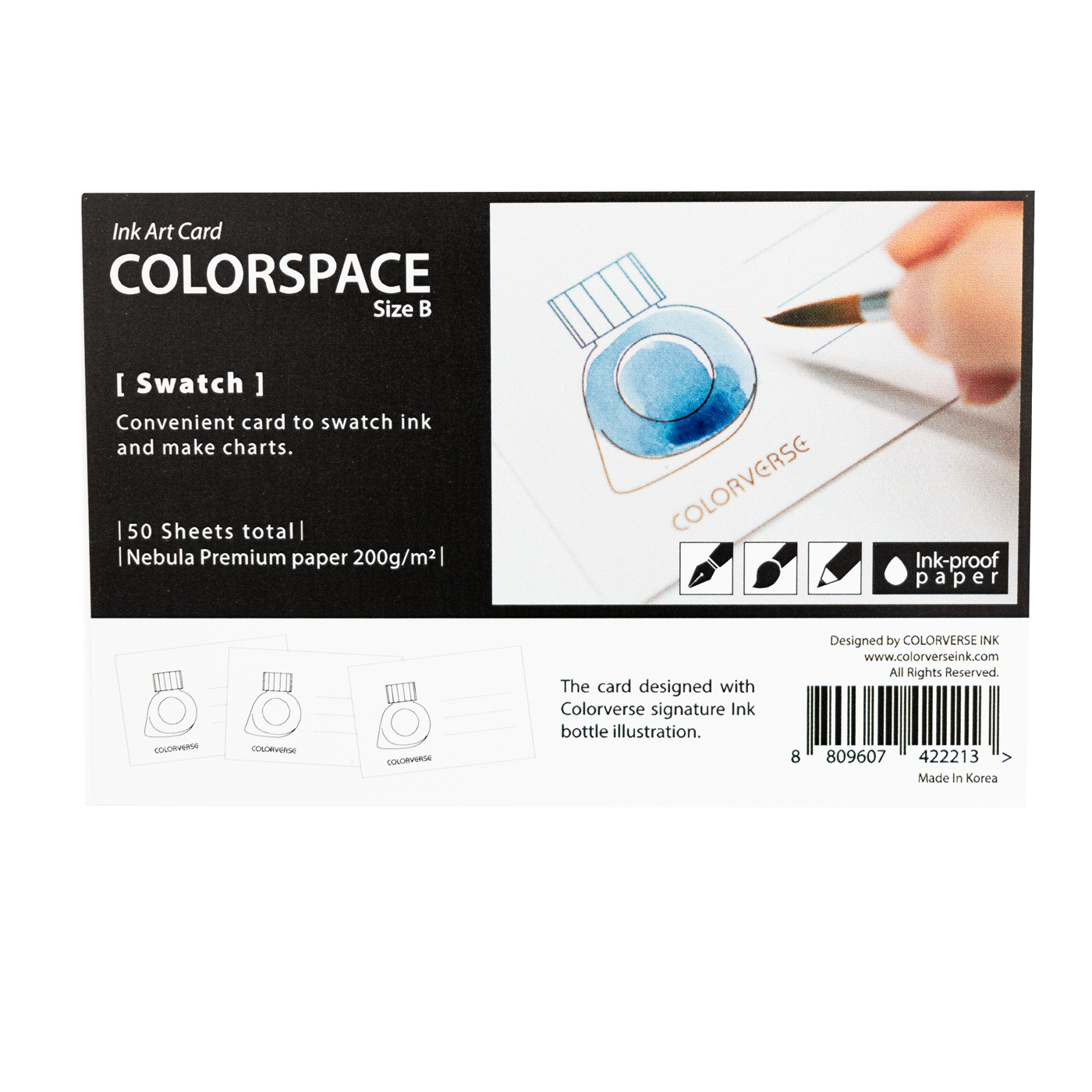 Colorverse Colorspace Swatch-B Ink Bottle Art Card