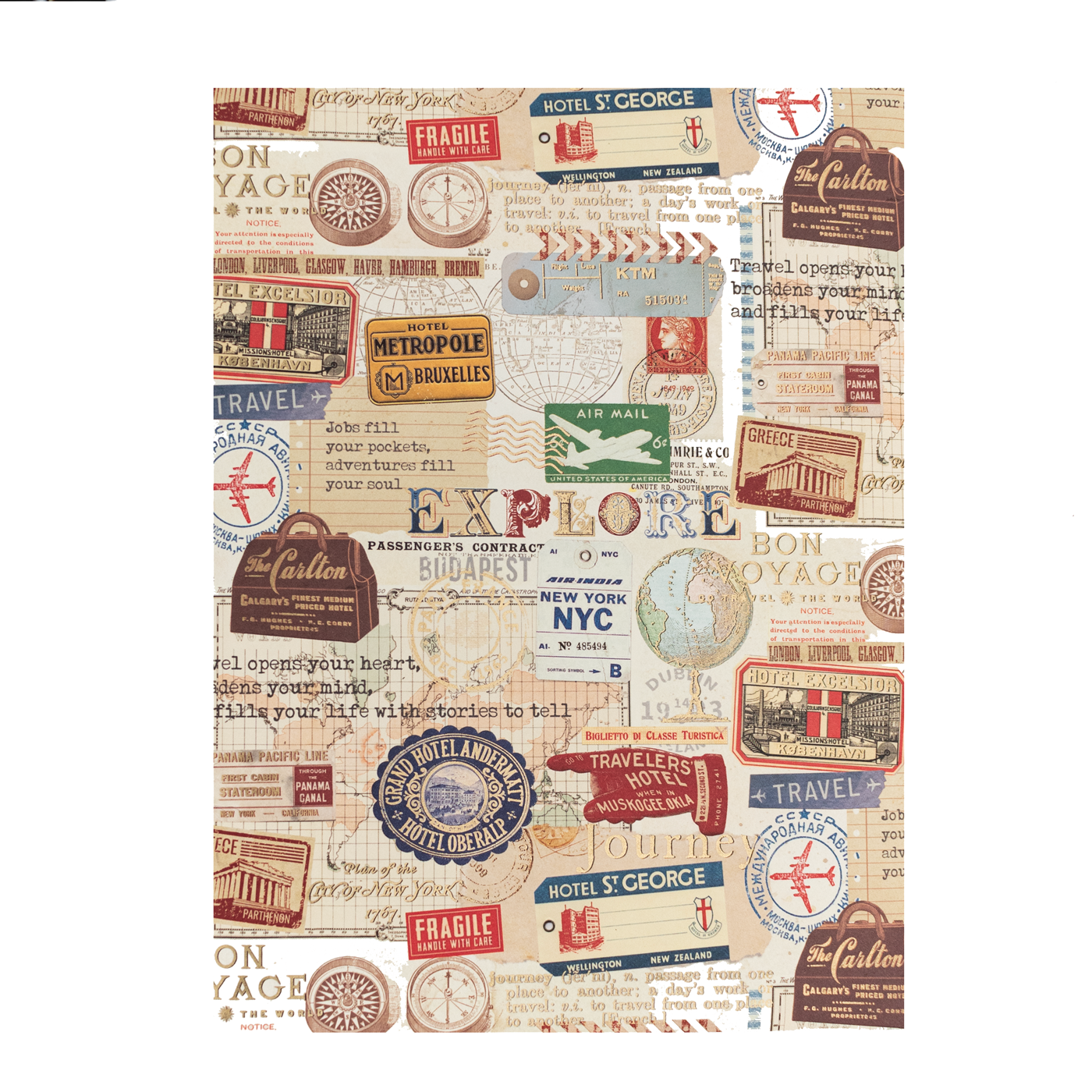 Midori Letter Set (923) Collage - Stationery