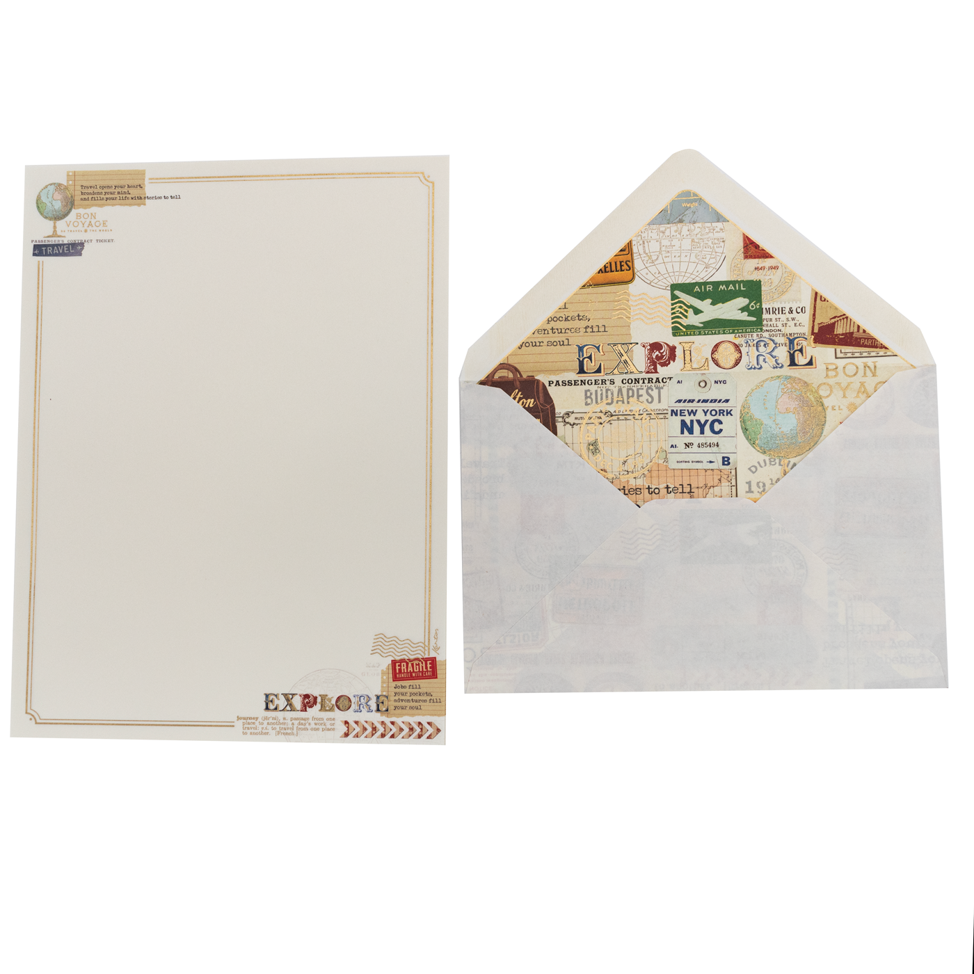 Midori Letter Set (923) Collage - Stationery