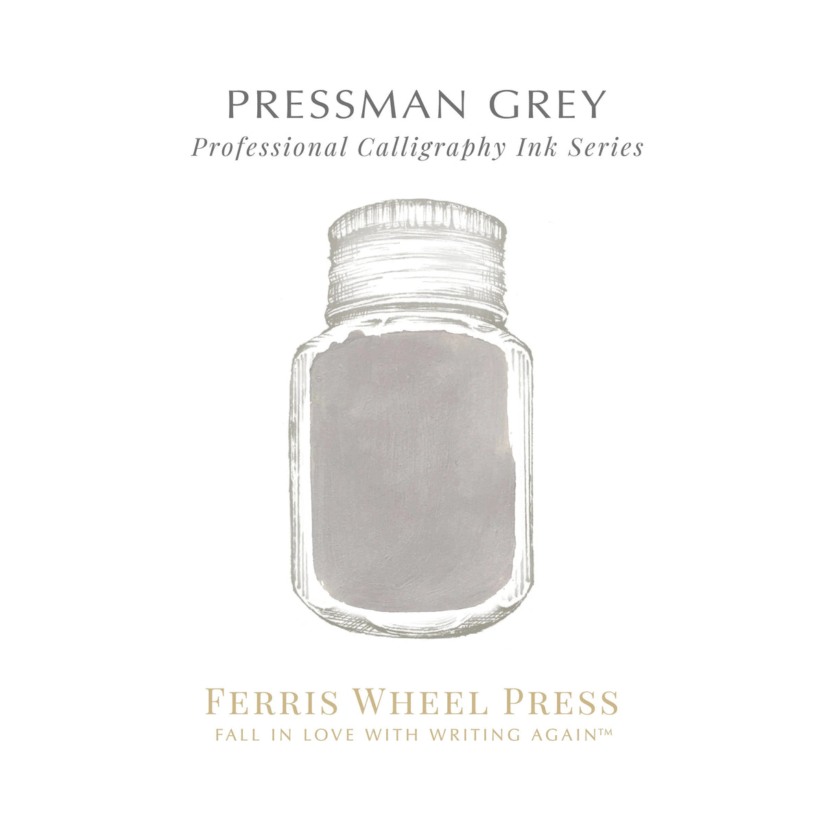 Ferris Wheel Press - Fanciful Events Calligraphy Ink - Pressman Grey