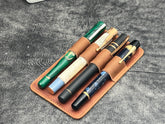 Galen Leather Co. Replacement Leather 4 Slot Pen Insert - Crazy Horse Brown