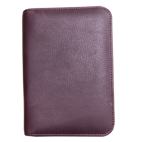 Nagasawa Kip Leather 5 Pen Zip Case Bordeaux