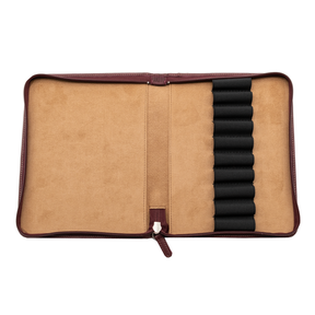 Nagasawa Leather 10 Pen Zip Case Bordeaux