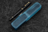 Galen Leather Co. Zipper Magnum Opus Single Slot Hard Pen Case - Crazy Horse Ocean