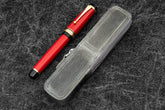 Galen Leather Co. Zipper Magnum Opus Single Slot Hard Pen Case - Crazy Horse Smoky