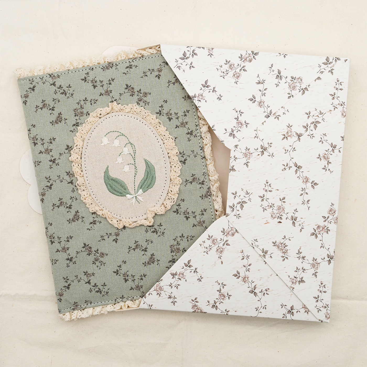 Leelajournals - Notebook Cover - Lily Of The Valley - A5