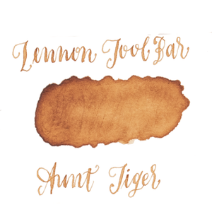 Burnt orange ink swatch on a white background. Lennon Tool Bar 'Aunt Tiger'