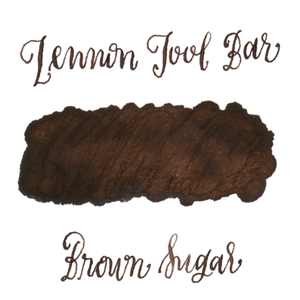 Dark brown ink swatch on a white background. Lennon Tool Bar 'Brown Sugar'