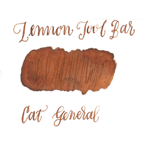 Deep burnt orange ink swatch on a white background. Lennon Tool Bar 'Cat General'