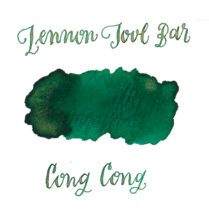 Green and gold shimmer ink swatch on a white background. Lennon Tool Bar 'Cong Cong'