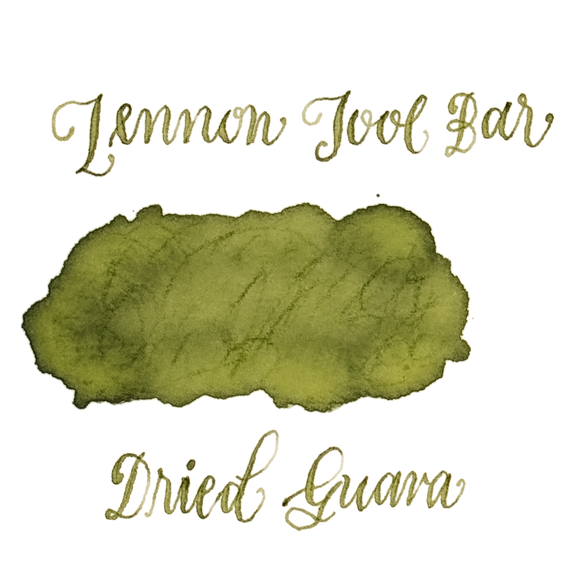 Olive green ink swatch on a white background. Lennon Tool Bar 'Dried Guava'