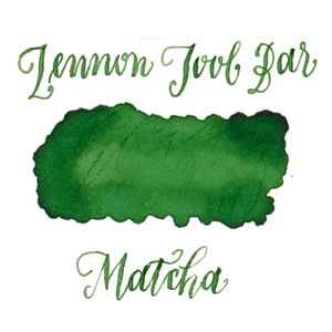 Green ink swatch on a white background. Lennon Tool Bar 'Matcha'