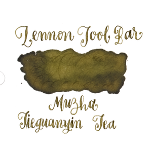 Dark olive green ink swatch on a white background. Lennon Tool Bar 'Muzha Tieguanyin Tea'