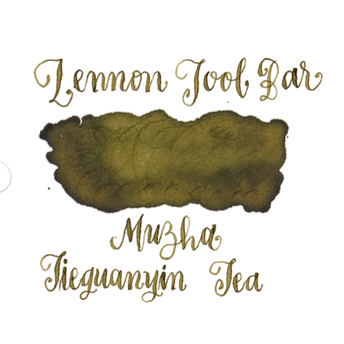 Dark olive green ink swatch on a white background. Lennon Tool Bar 'Muzha Tieguanyin Tea'