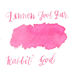 Bright pink ink swatch on a white background. Lennon Tool Bar 'Rabbit God'