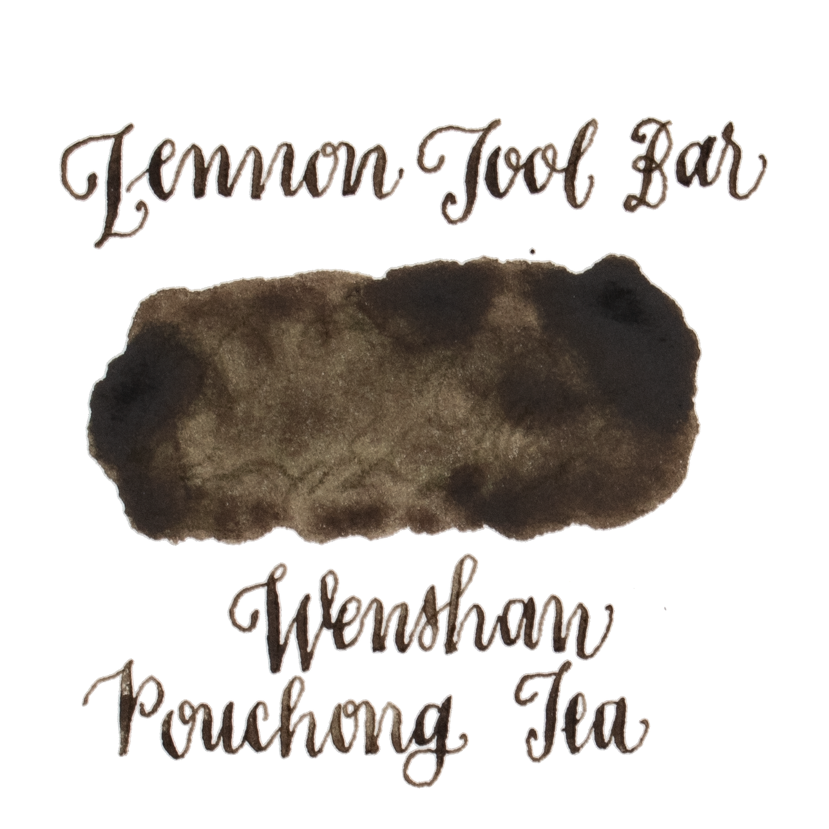 Dark brown ink swatch on a white background. Lennon Tool Bar 'Wenshan Pouchong Tea'