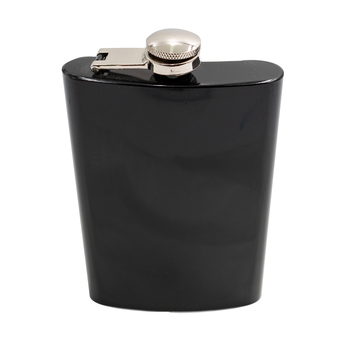 MAXAM 8 oz Graphite Gloss Black Stainless Steel Flask