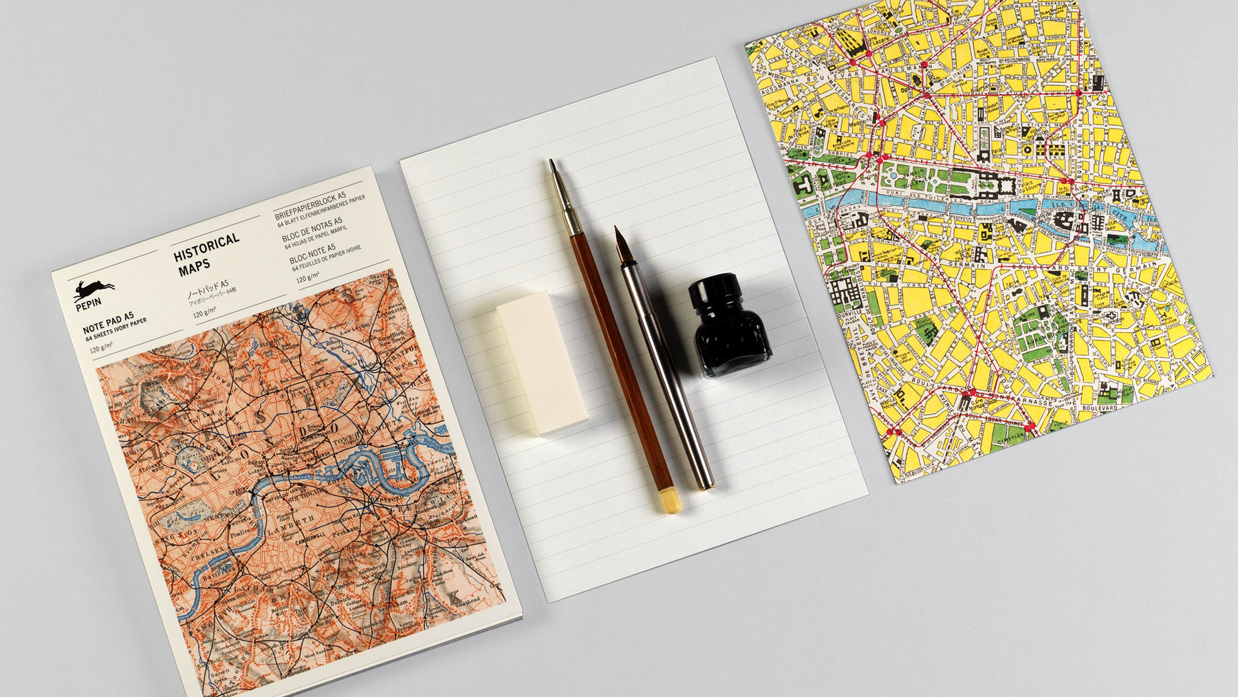 Pepin Notepad A5 - Historical Maps