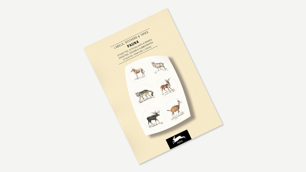 Pepin Label, Sticker & Tape Book - Fauna