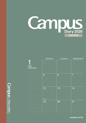 Kokuyo Campus 2026 Monthly Diary Grid A5