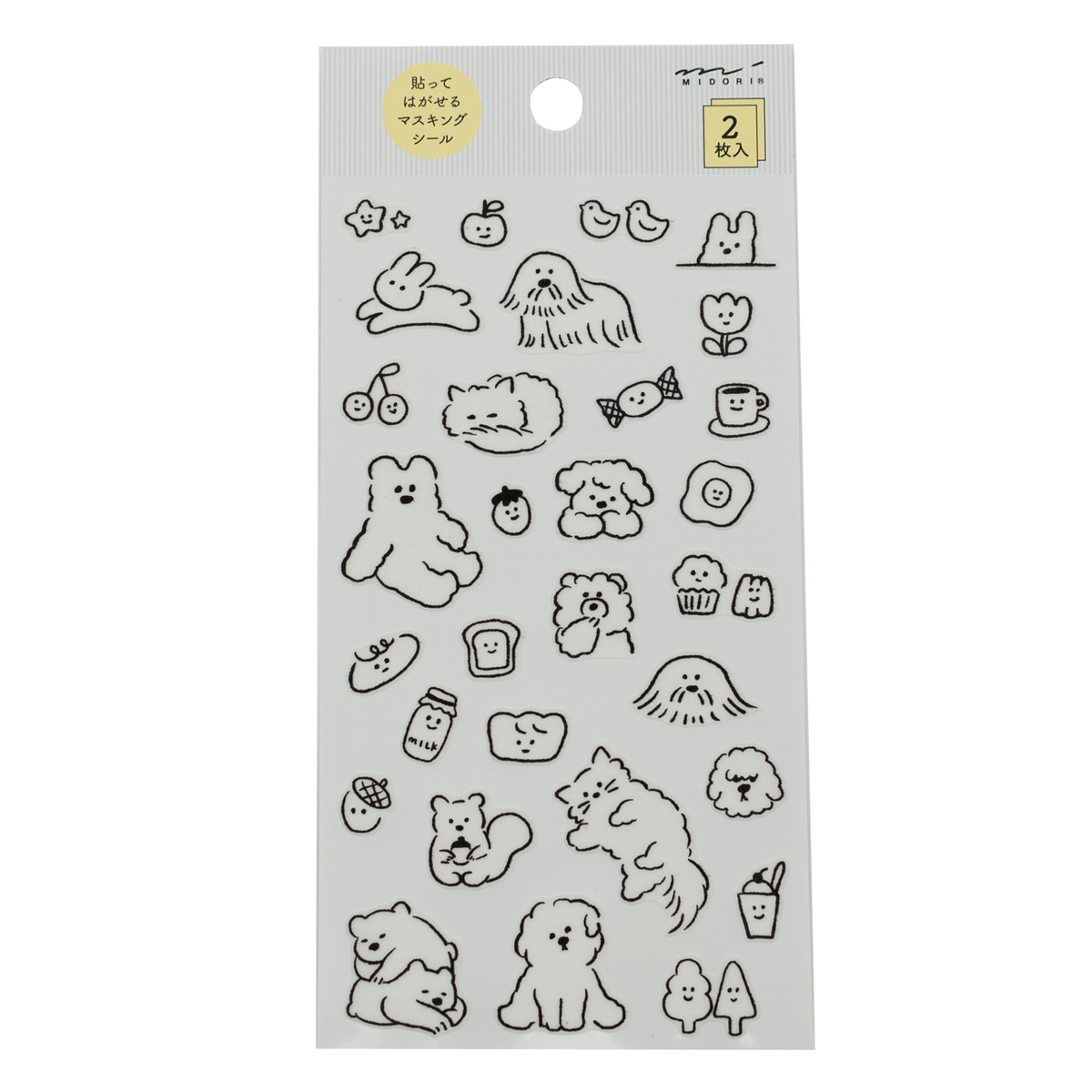Midori Notebook Stickers - Cute Motif