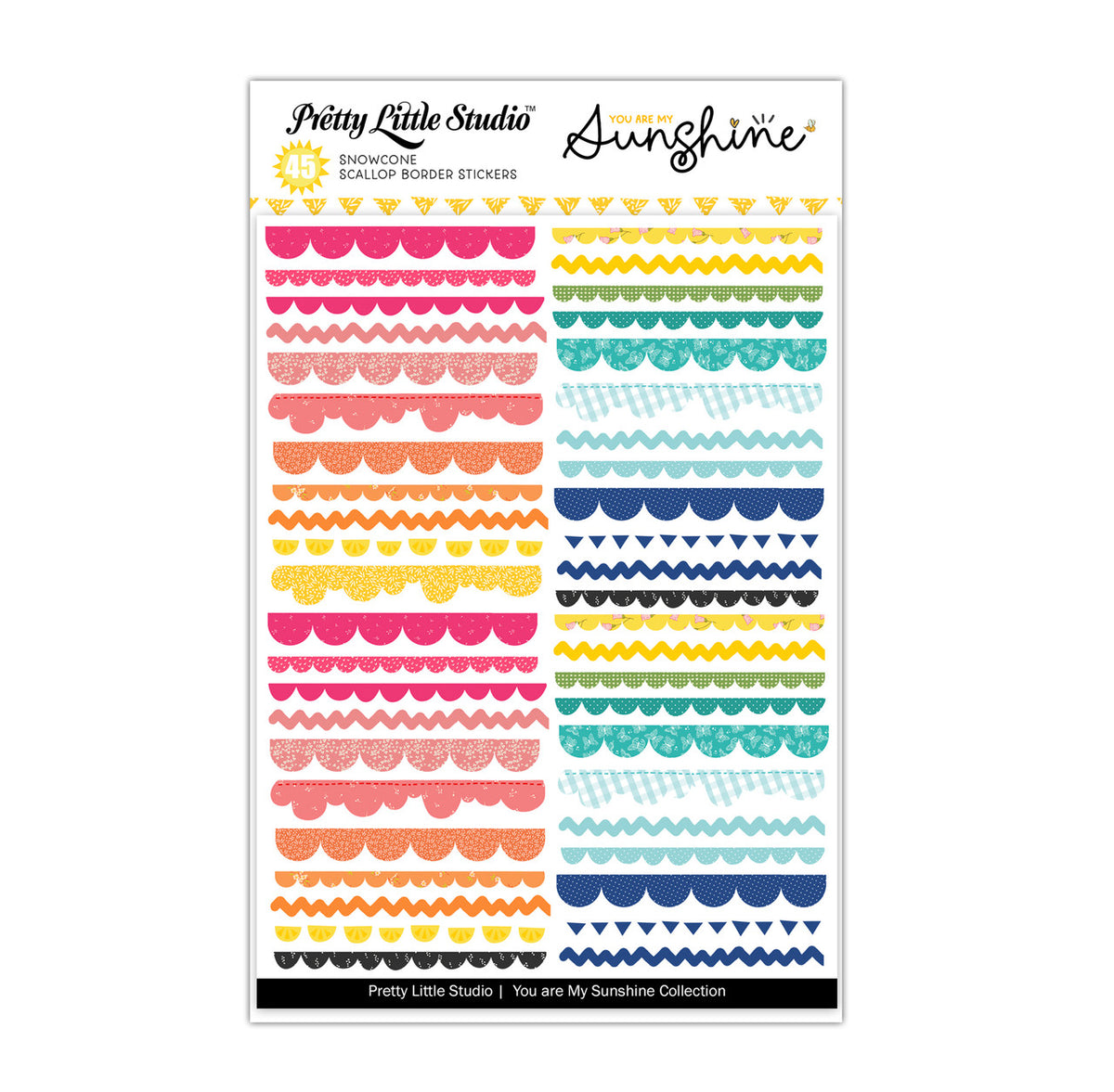 Pretty Little Studio - Snowcone Scallop Borders Stickers