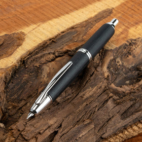 Pilot Vanishing Point Black Birchwood Rhodium Trim