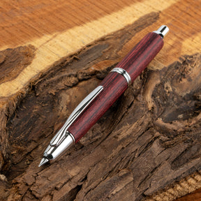 Pilot Vanishing Point Red Birchwood  Rhodium Trim