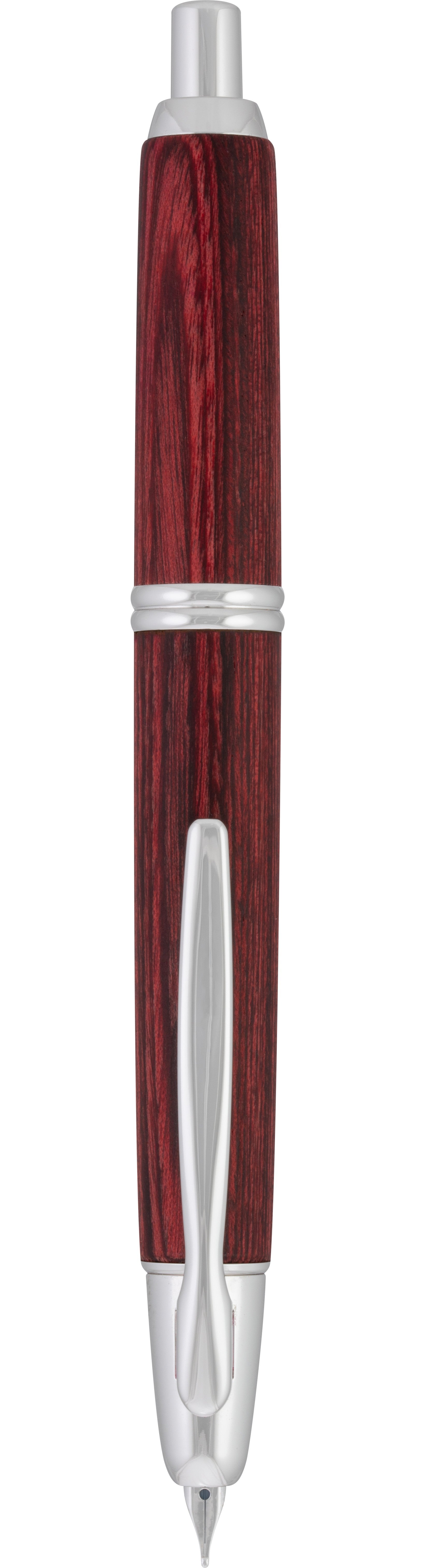 Pilot Vanishing Point Red Birchwood  Rhodium Trim